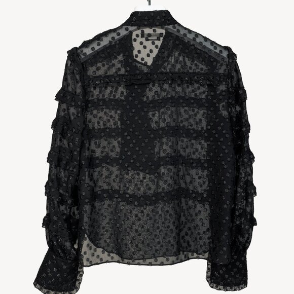 Isabel Marant AW/16 Alba Black Fil Coupé Polka Dot Blouse - Picture 3 of 11